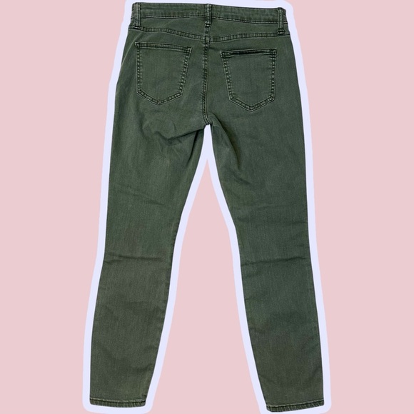 Pistola ‘Audrey’ Moto Style Ribbed-Knee Skinny Jeans in “Eden” Olive Green Sz 27 - Picture 10 of 14